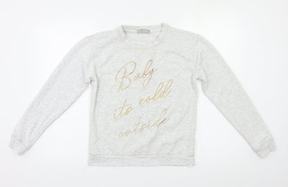 New Look Womens Grey   Pullover Sweatshirt Size 8