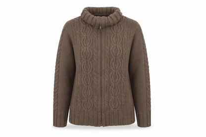 Womens UK Size 14 Classics Brown Cardigan Jumper