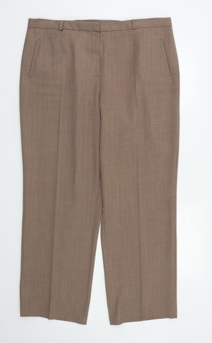 Womens UK Size 20 BHS Regular Fit  Beige Trousers