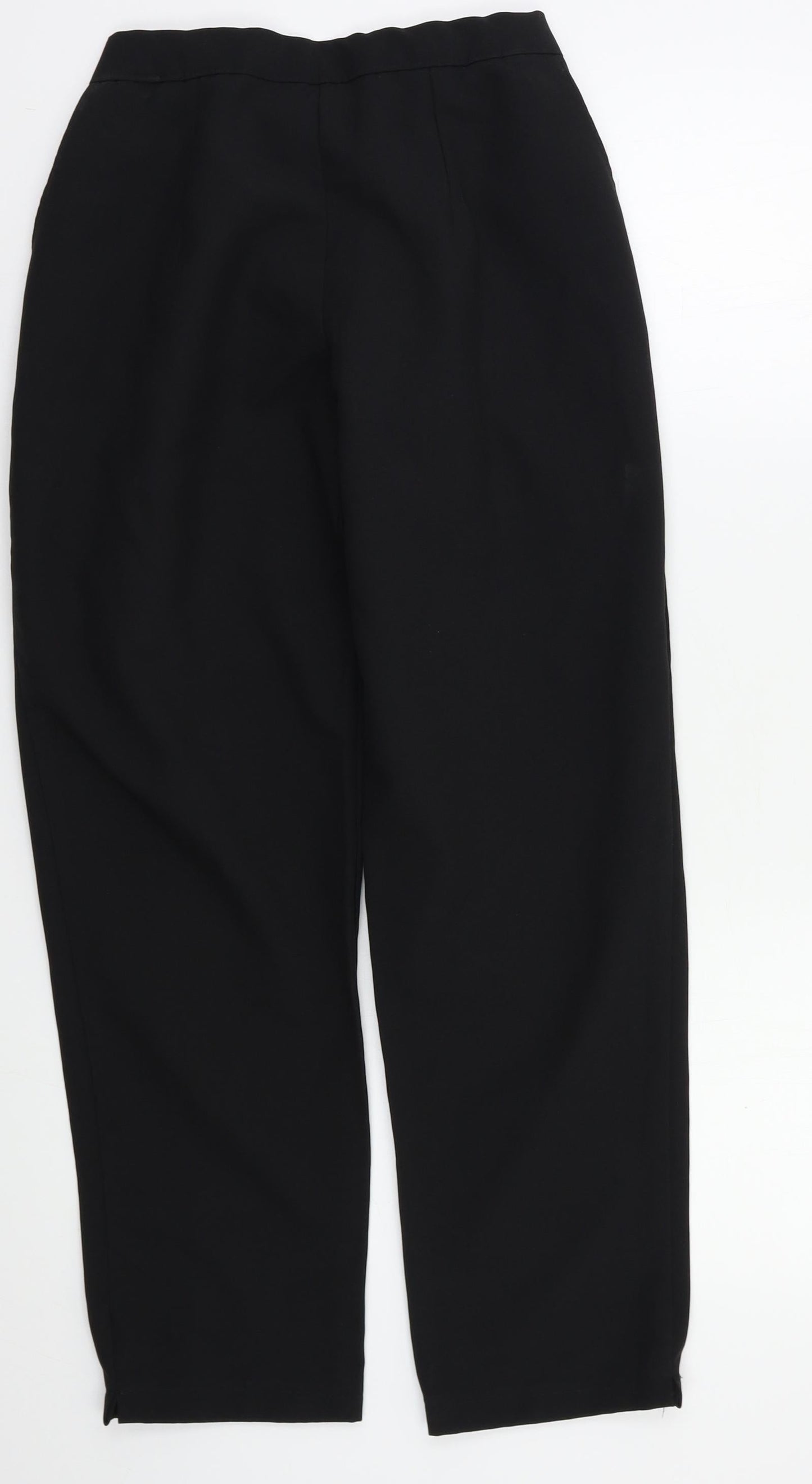 Womens UK Size 12 Preworn Regular Fit  Black Trousers