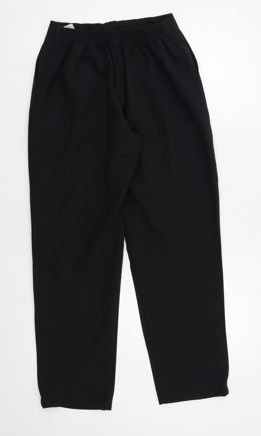 Womens UK Size 12 Preworn Regular Fit  Black Trousers