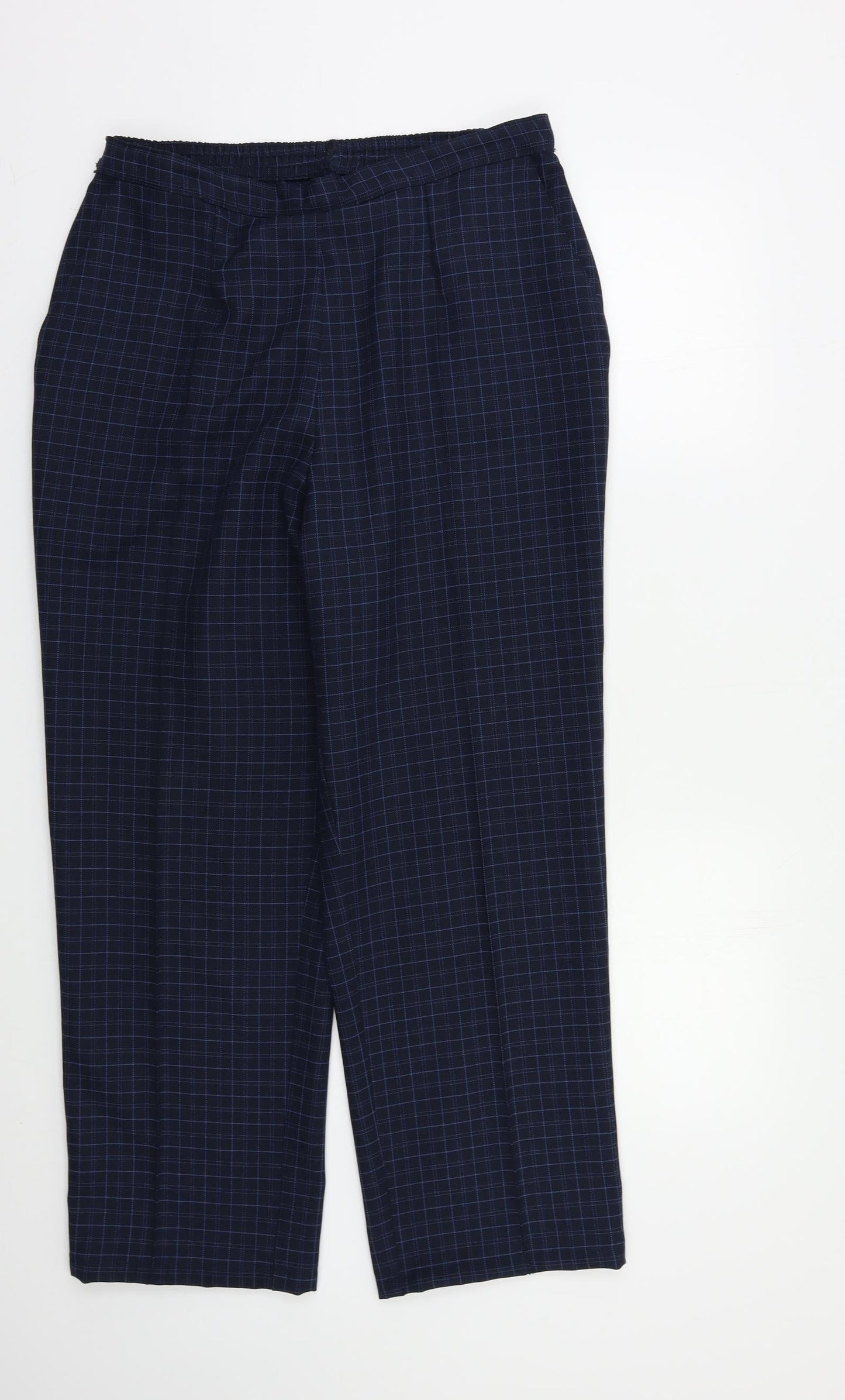 Womens UK Size 14 Preworn Regular Fit  Blue Trousers