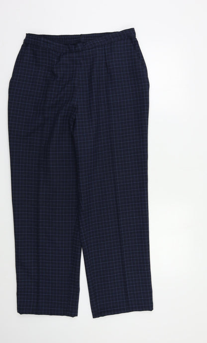 Womens UK Size 14 Preworn Regular Fit  Blue Trousers