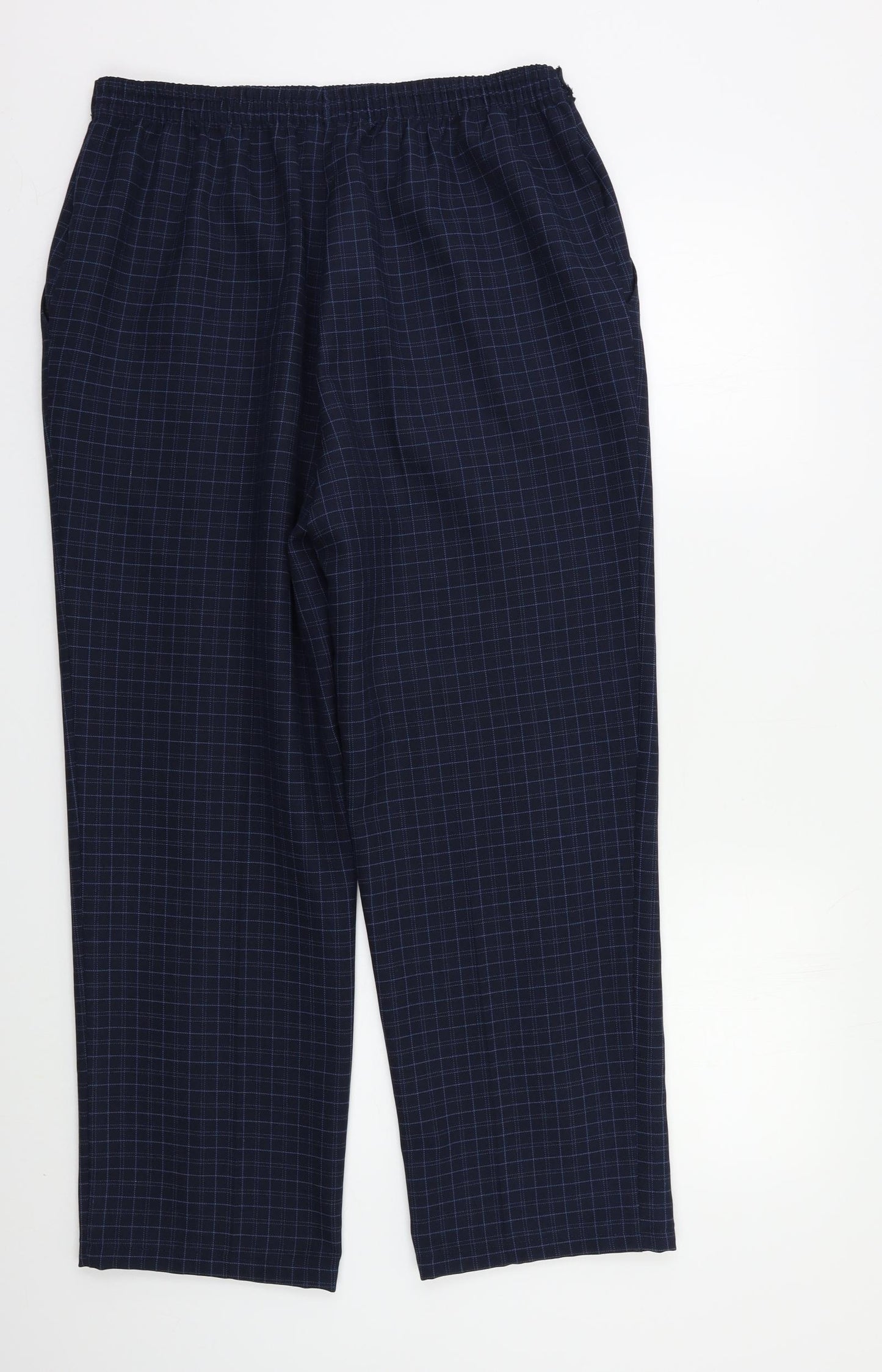 Womens UK Size 14 Preworn Regular Fit  Blue Trousers