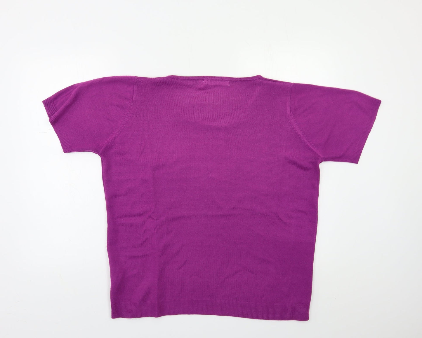 Womens UK Size M Isle Purple Pullover Jumper