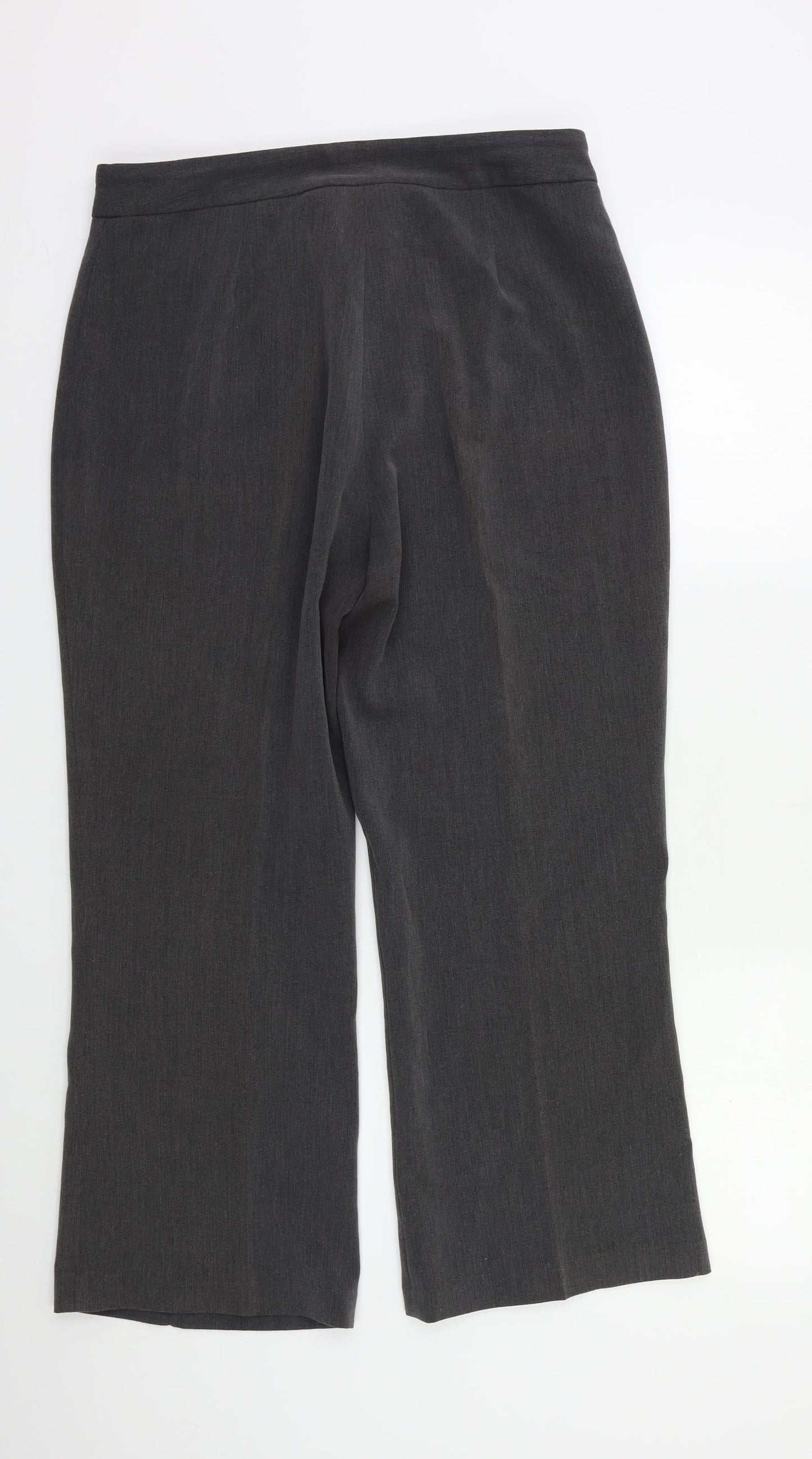 Womens UK Size 14 CMD Regular Fit Dress Pants Grey Trousers