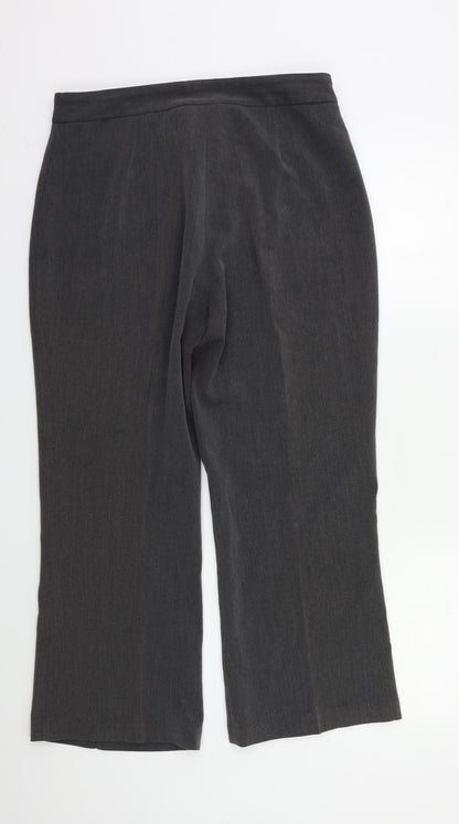 Womens UK Size 14 CMD Regular Fit Dress Pants Grey Trousers