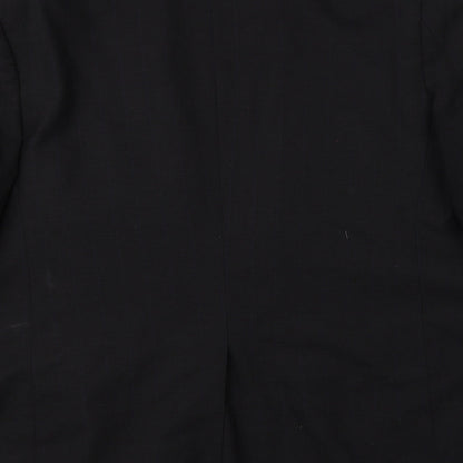 Syed Bawkher & Co Mens Black   Jacket Suit Jacket Size 38