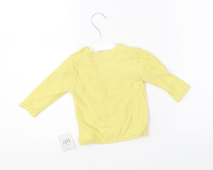 George Girls Yellow  Knit Pullover Jumper Size 0-3 Months
