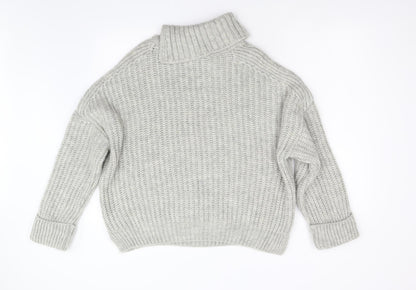 M&S Womens Grey  Knit Pullover Jumper Size L