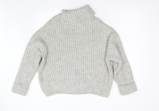 M&S Womens Grey  Knit Pullover Jumper Size L