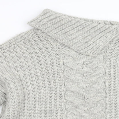 M&S Womens Grey  Knit Pullover Jumper Size L