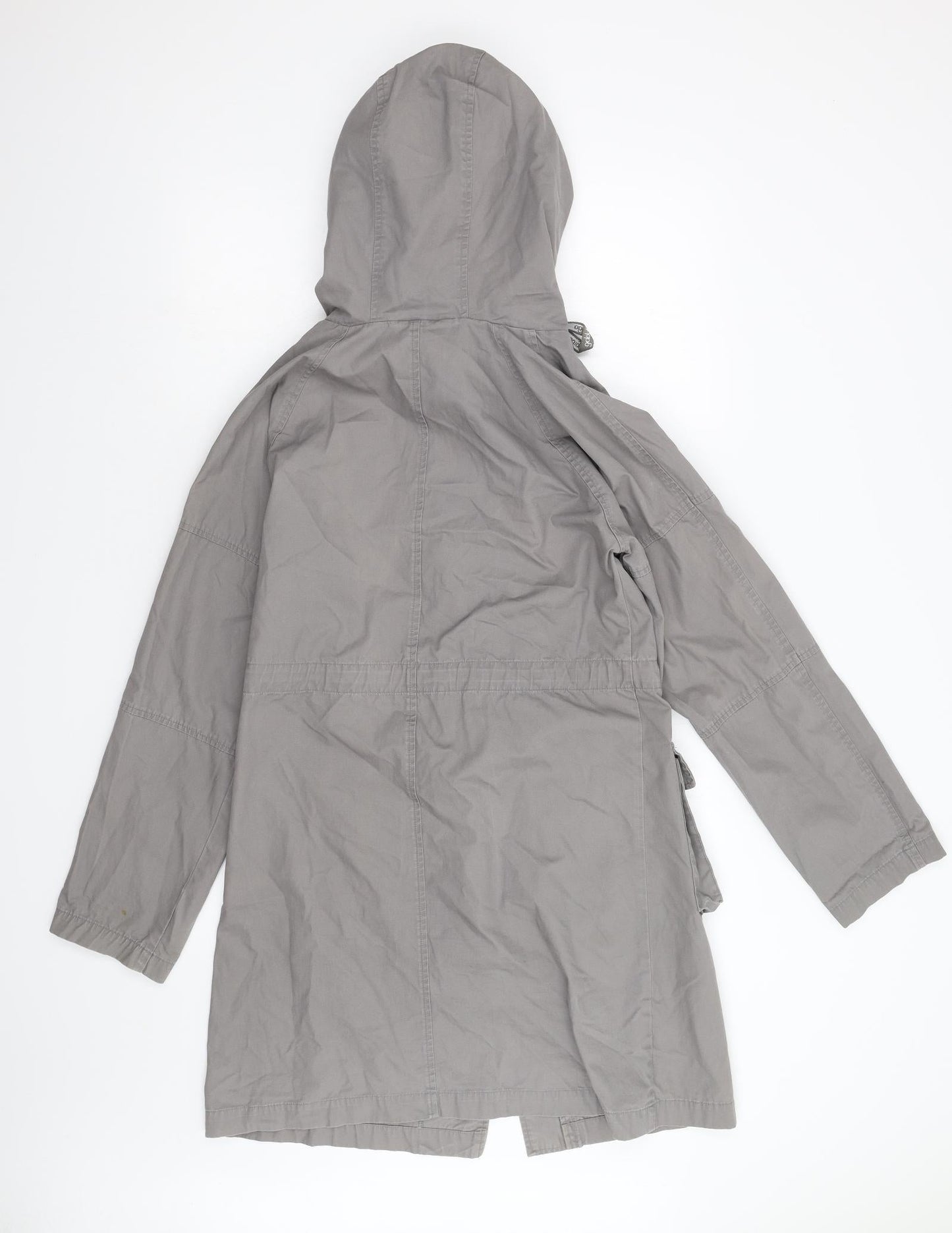 Womens UK Size M Golddigga Grey Overcoat