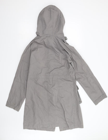 Womens UK Size M Golddigga Grey Overcoat