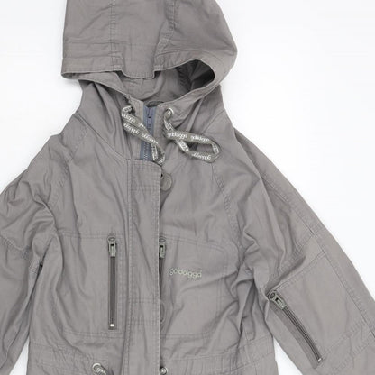 Womens UK Size M Golddigga Grey Overcoat
