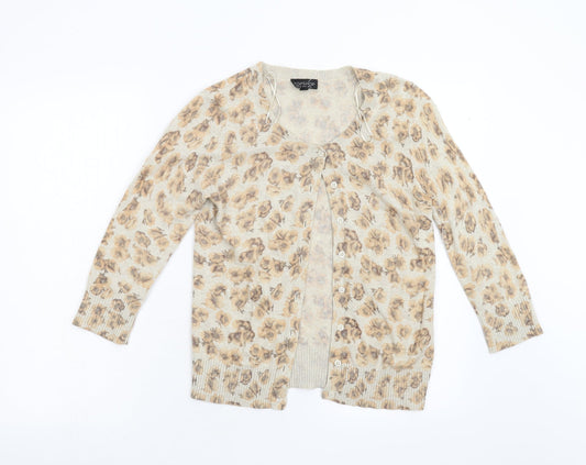 Womens UK Size 12 Topshop Brown Cardigan Jumper
