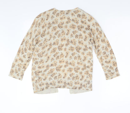 Womens UK Size 12 Topshop Brown Cardigan Jumper