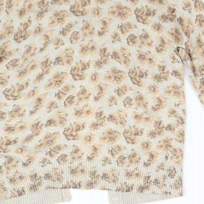 Womens UK Size 12 Topshop Brown Cardigan Jumper