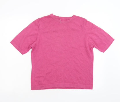 Womens UK Size M Preworn Pink Pullover Jumper