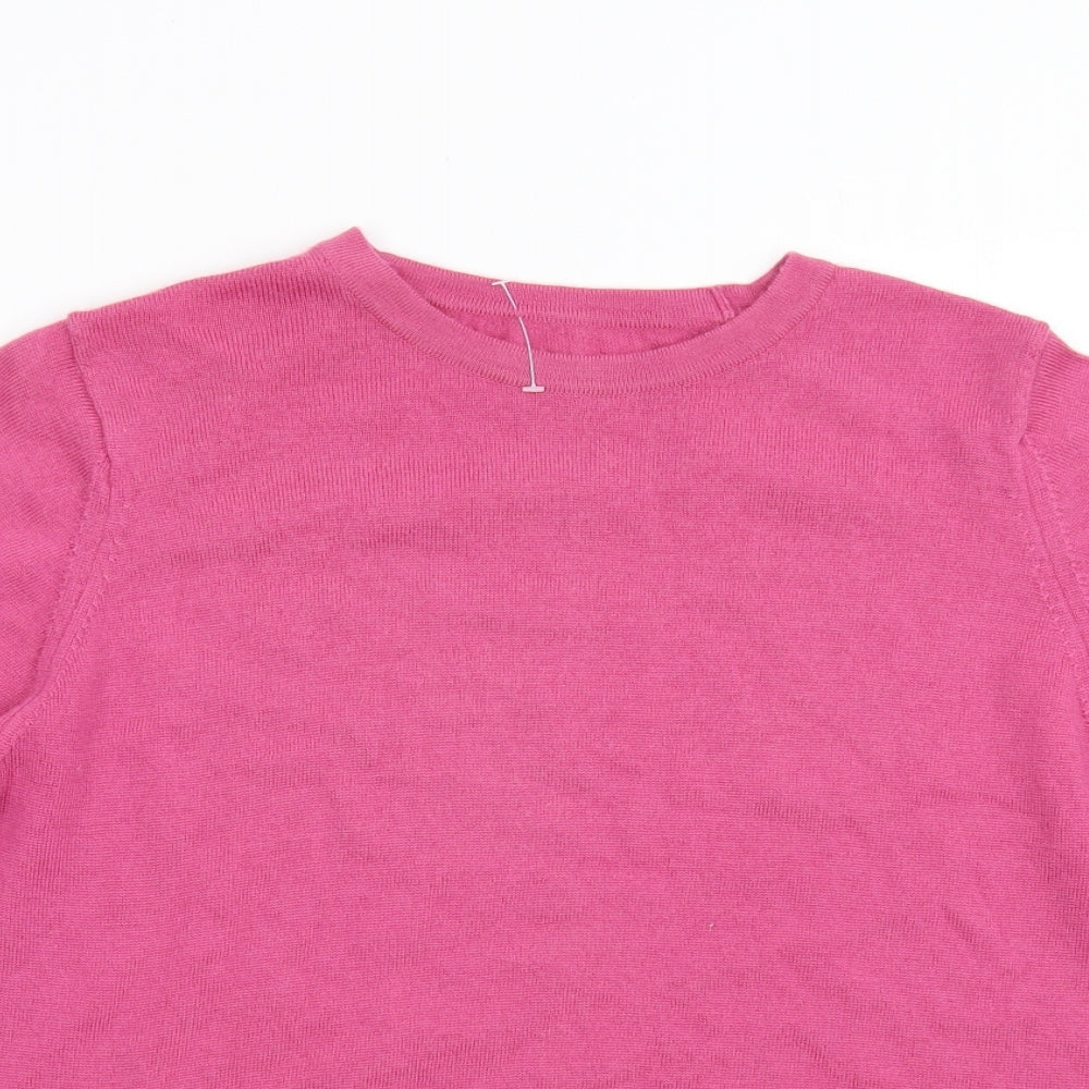 Womens UK Size M Preworn Pink Pullover Jumper