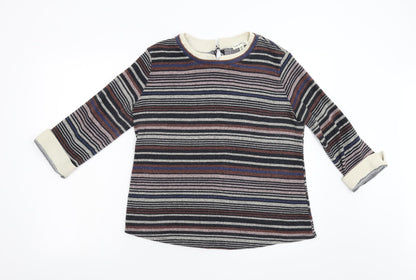 Faith And Joy Womens Multicoloured Striped  Pullover Jumper Size XL