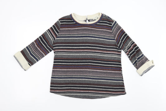 Faith And Joy Womens Multicoloured Striped  Pullover Jumper Size XL