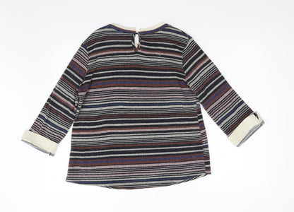 Faith And Joy Womens Multicoloured Striped  Pullover Jumper Size XL