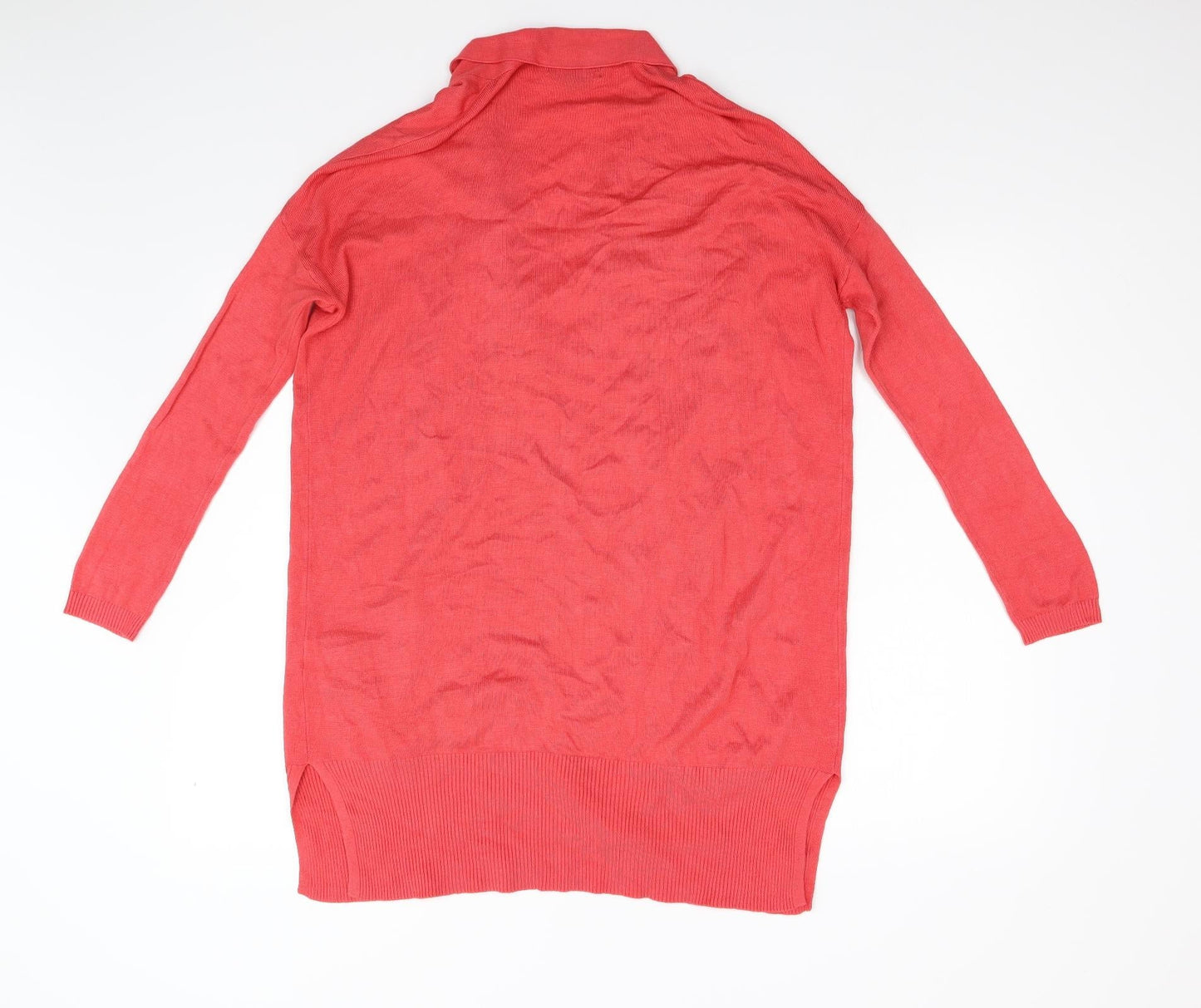 Primark Womens Orange  Knit Cardigan Jumper Size 6