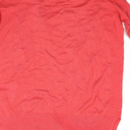 Primark Womens Orange  Knit Cardigan Jumper Size 6