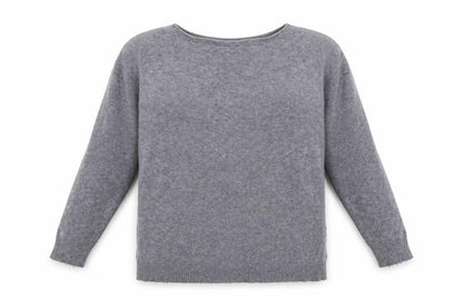 Womens UK Size L Preworn Grey Pullover Jumper