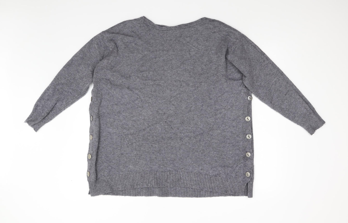 Womens UK Size L Preworn Grey Pullover Jumper