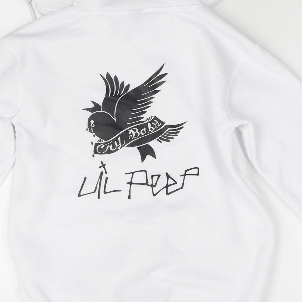 Cry Baby Womens White   Pullover Hoodie Size 2XS