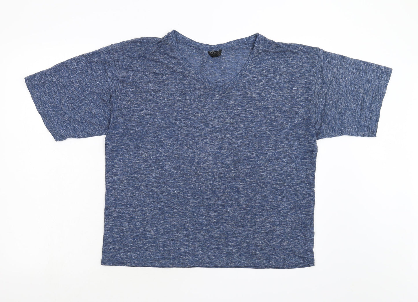 Womens UK Size 8 Topshop Blue Basic T-Shirt