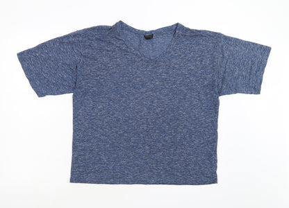 Womens UK Size 8 Topshop Blue Basic T-Shirt