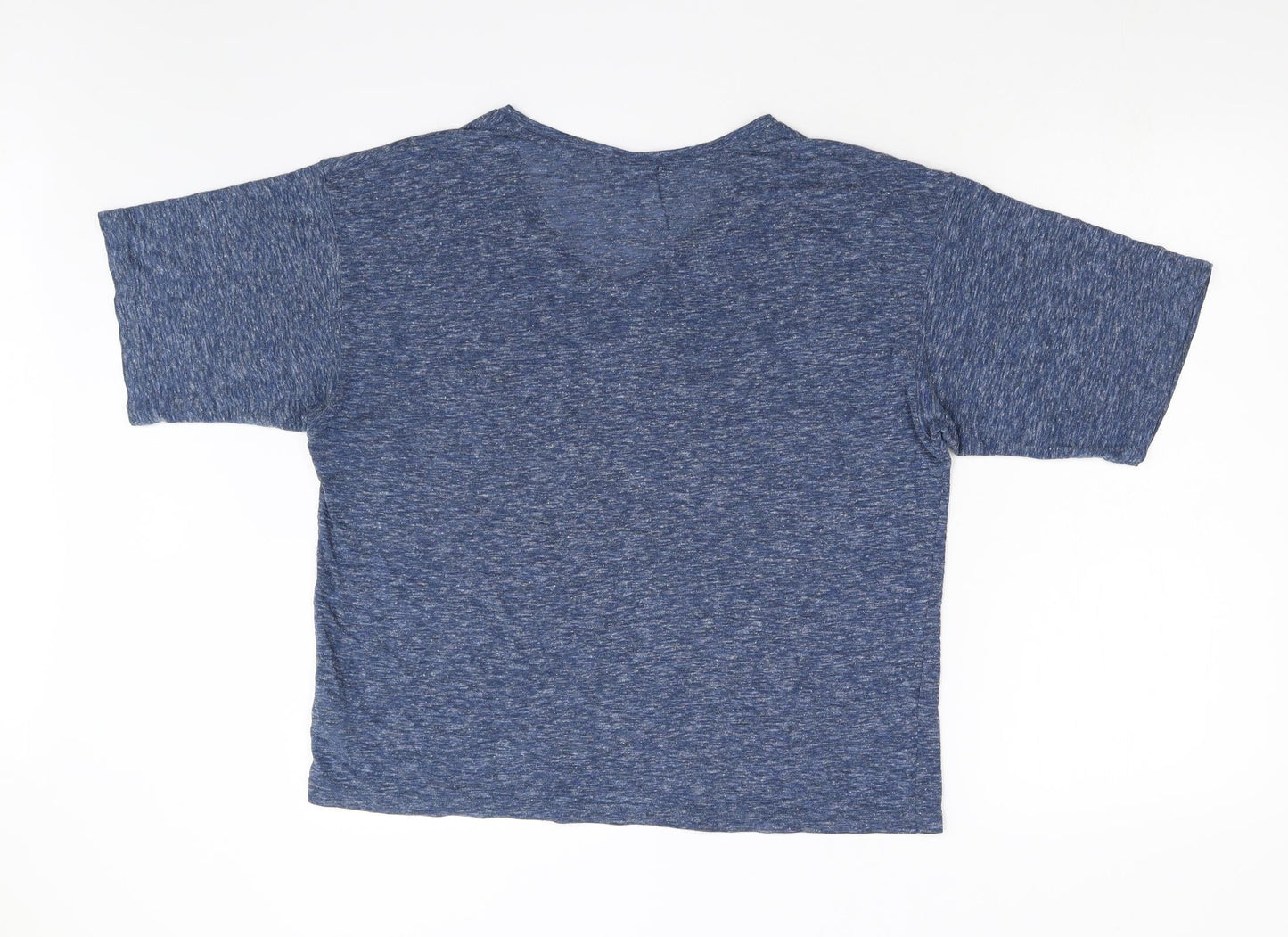 Womens UK Size 8 Topshop Blue Basic T-Shirt