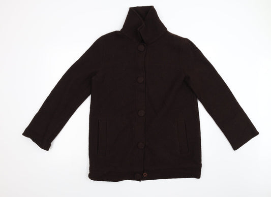 Womens UK Size L Zara Brown Overcoat