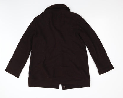 Womens UK Size L Zara Brown Overcoat