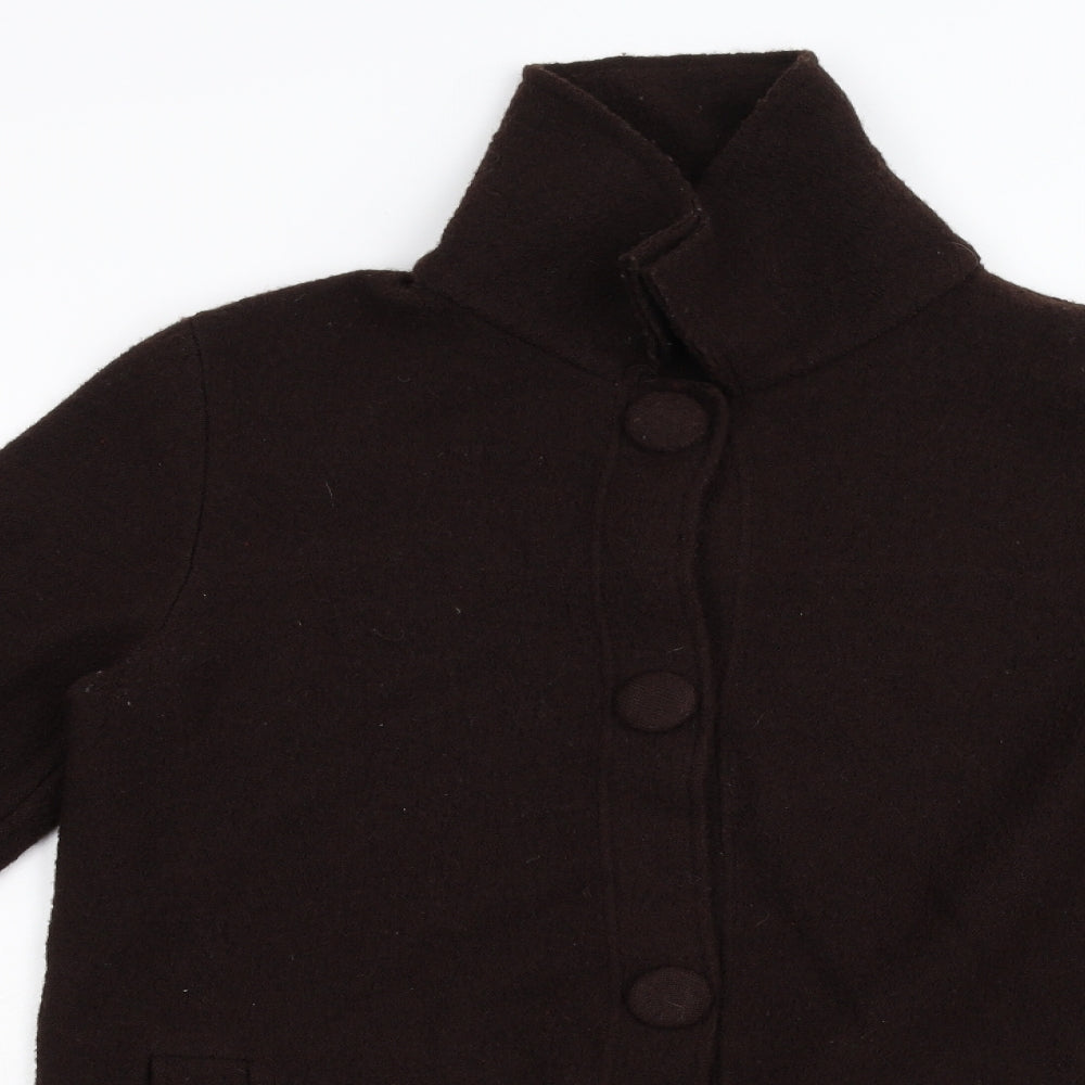 Womens UK Size L Zara Brown Overcoat