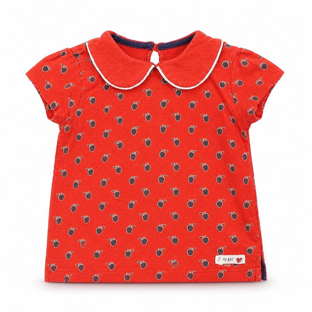 Next Girls Red   Basic Blouse Size 3-6 Months