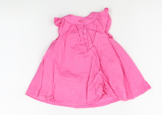 st bernard Girls Pink   A-Line  Size 6-9 Months  - Butterflies