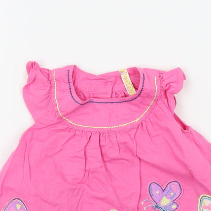 st bernard Girls Pink   A-Line  Size 6-9 Months  - Butterflies