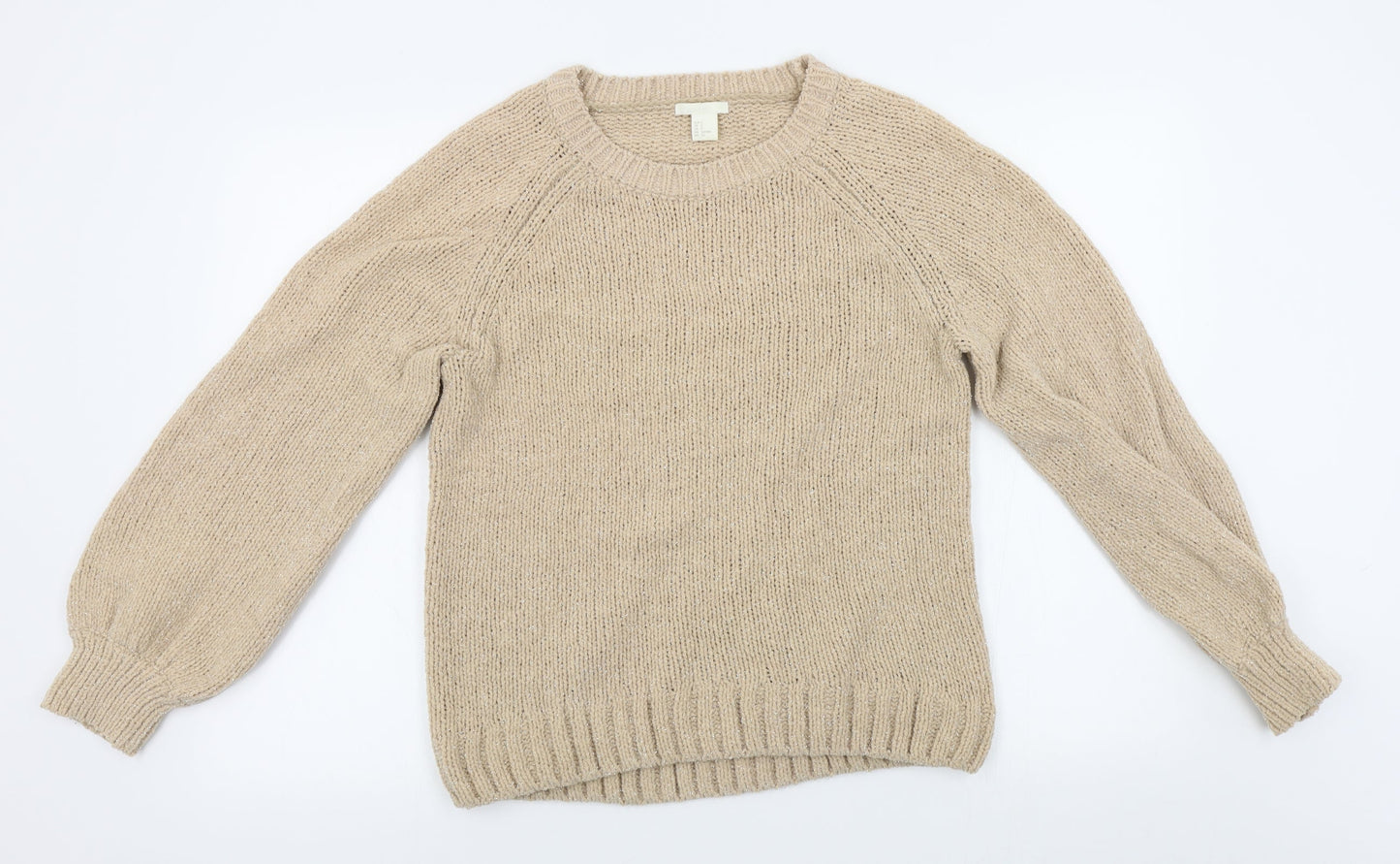 Womens UK Size S H&M Beige Pullover Jumper