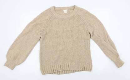 Womens UK Size S H&M Beige Pullover Jumper