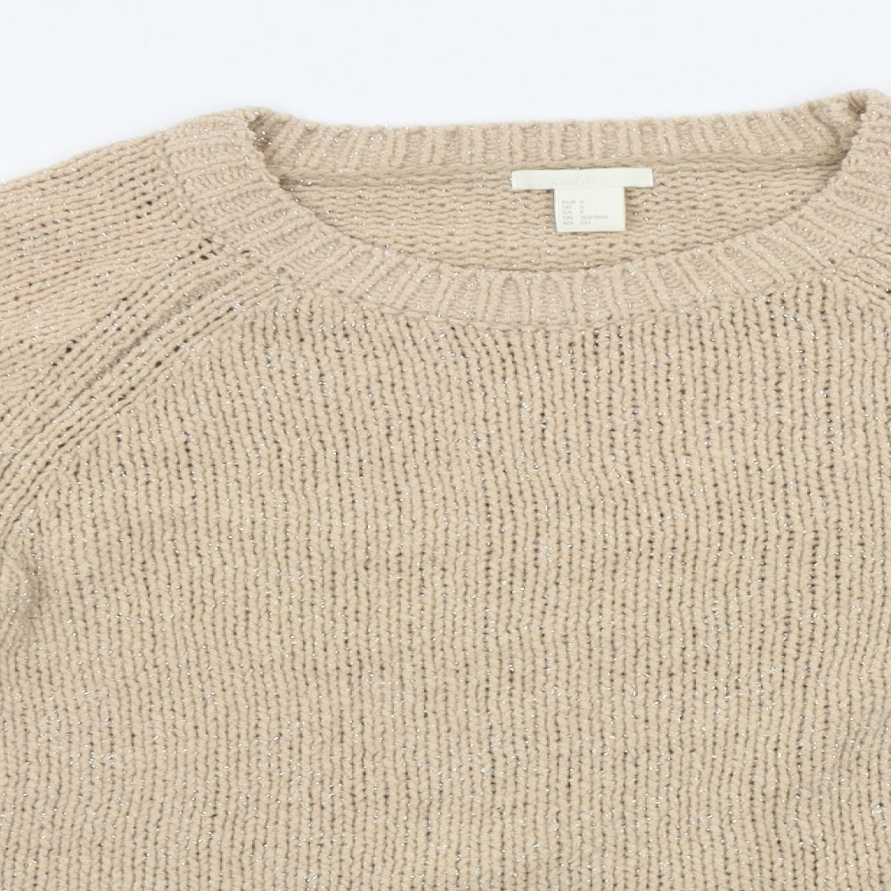 Womens UK Size S H&M Beige Pullover Jumper
