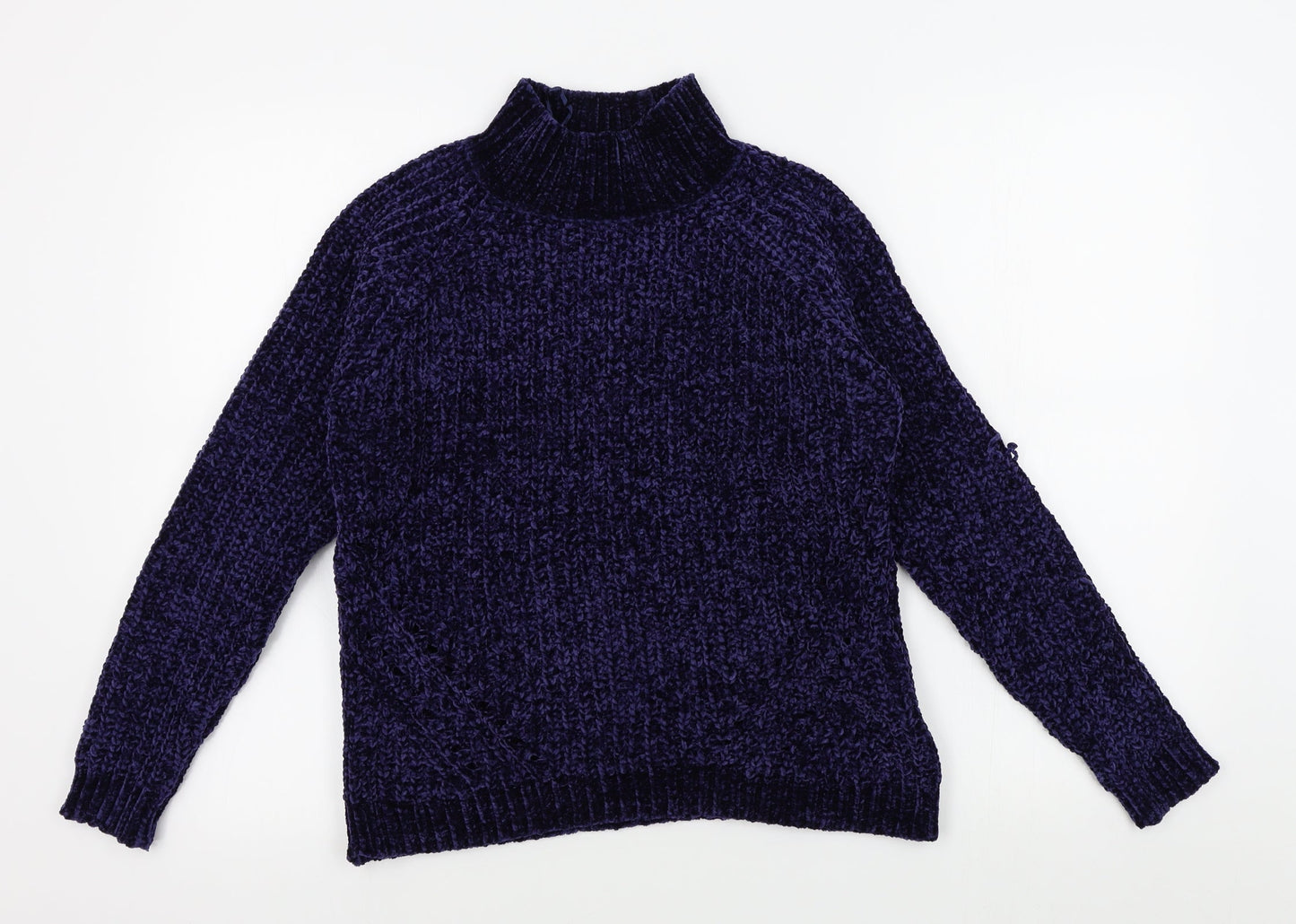 Womens UK Size 12 M&Co Blue Pullover Jumper