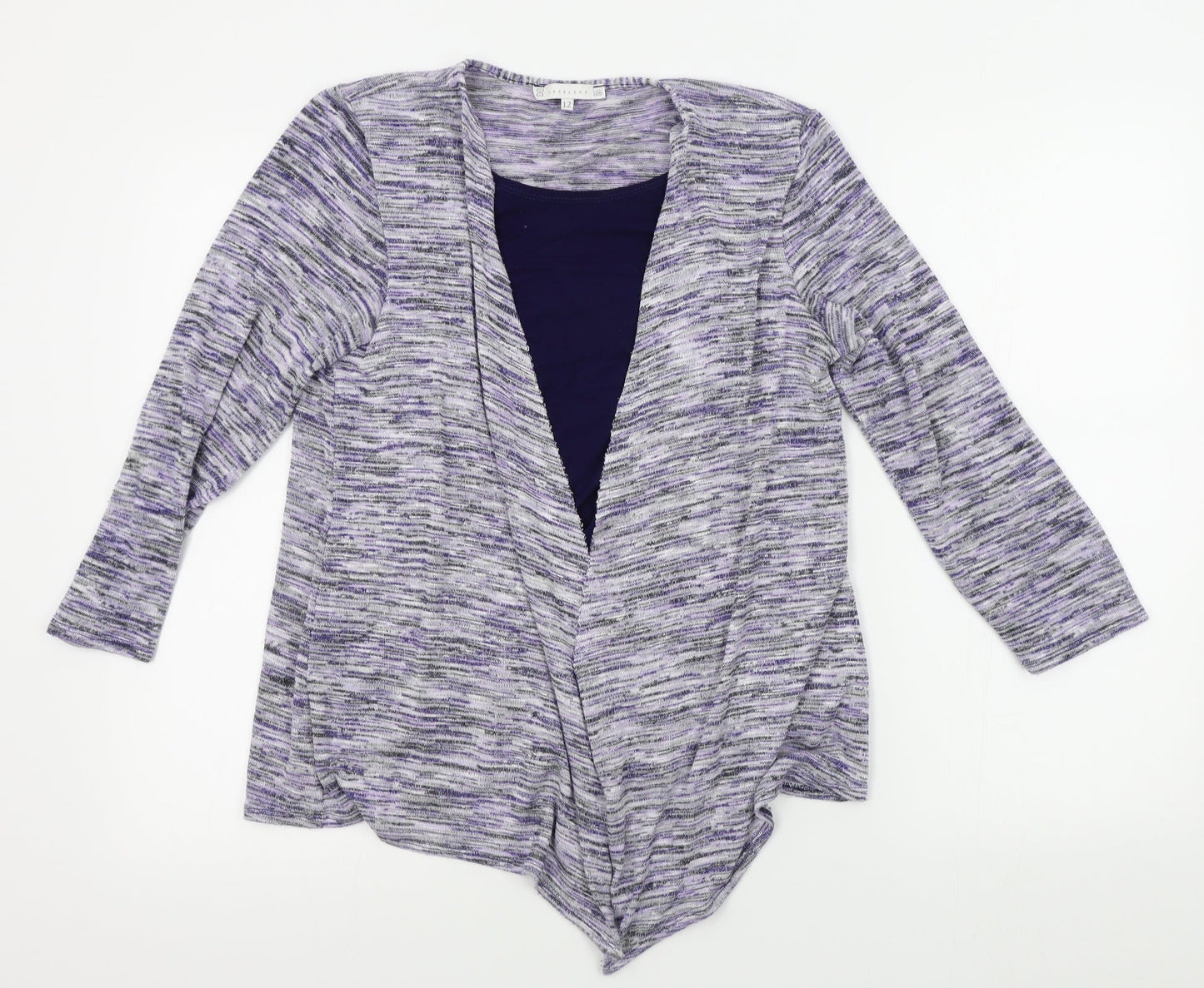 Womens UK Size 12 Lakeland Purple Cardigan Jumper