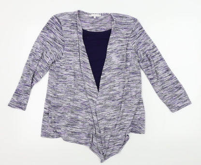 Womens UK Size 12 Lakeland Purple Cardigan Jumper