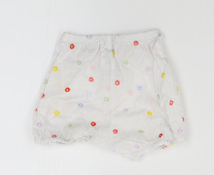 marese Girls White   Cropped Trousers Size 6-9 Months  - shorts