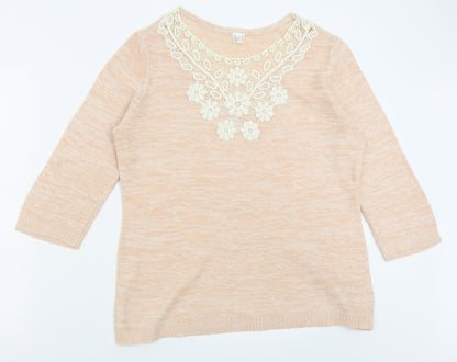 AproductZ Womens Beige   Pullover Jumper Size 16