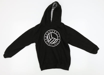 Just Hoods Boys Black   Pullover Hoodie Size 9-10 Years  - sunderland sabres